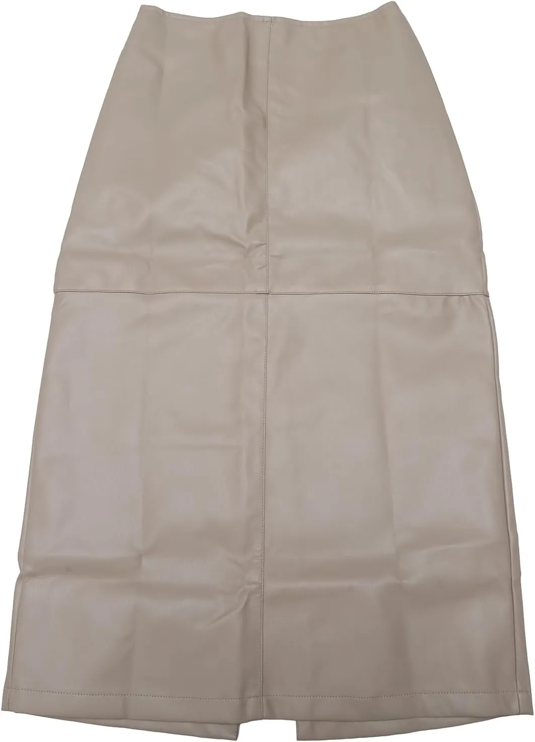 Allegra K Women's PU Leather Midi Skirts Party High Waist Split Back Bodycon Pencil Skirt