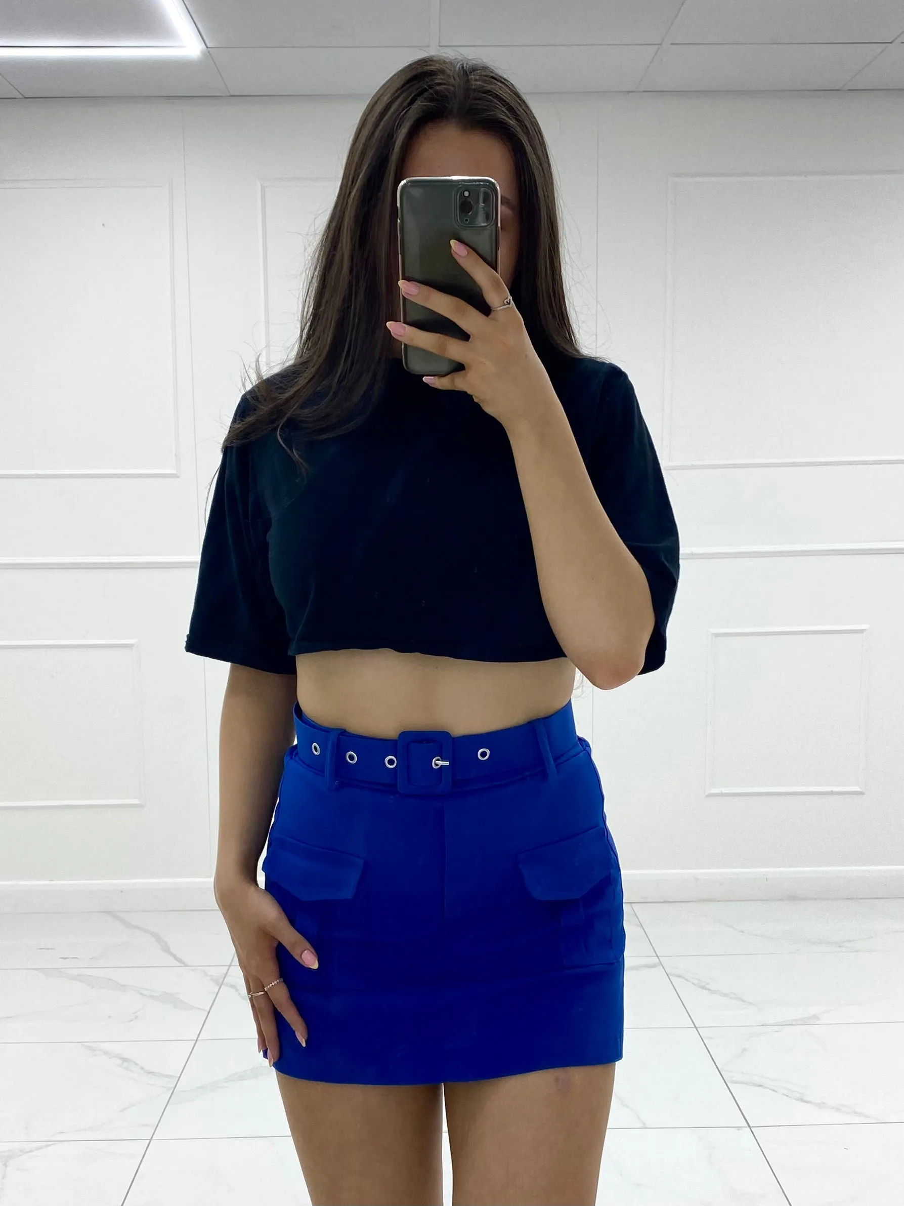 Cargo Belted Skort - Royal Blue