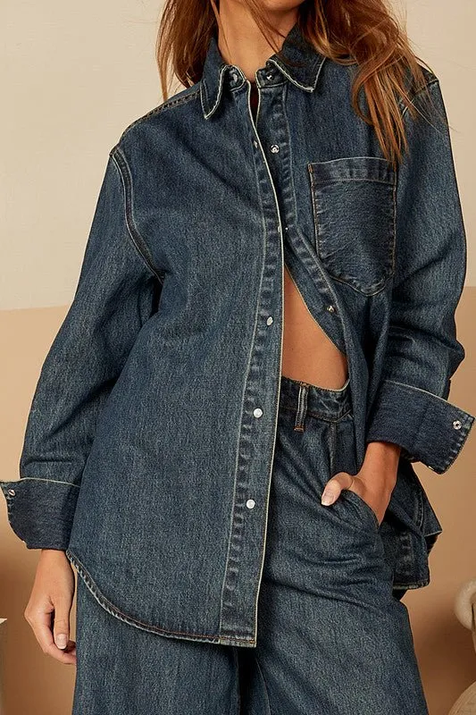 Classic Easy Fit Shirt | Dark Blue
