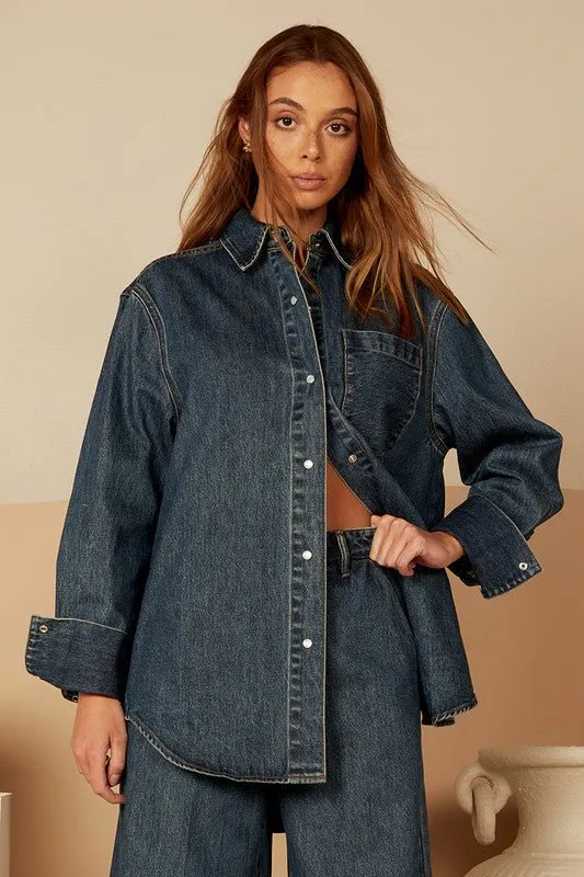 Classic Easy Fit Shirt | Dark Blue