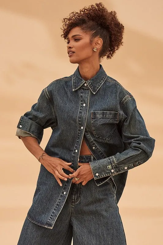 Classic Easy Fit Shirt | Dark Blue