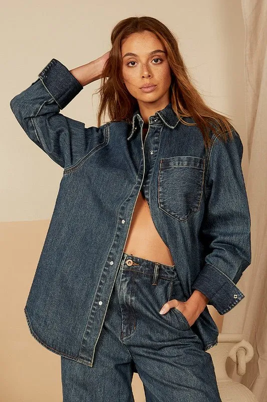 Classic Easy Fit Shirt | Dark Blue