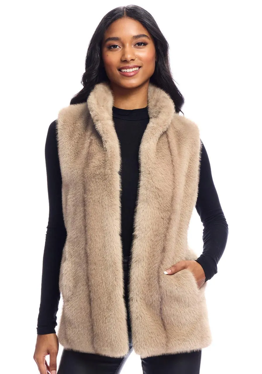 Faux Fur Hook Vest - Vintage Mink