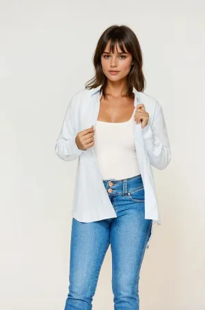 Isla Linen Shirt Blue