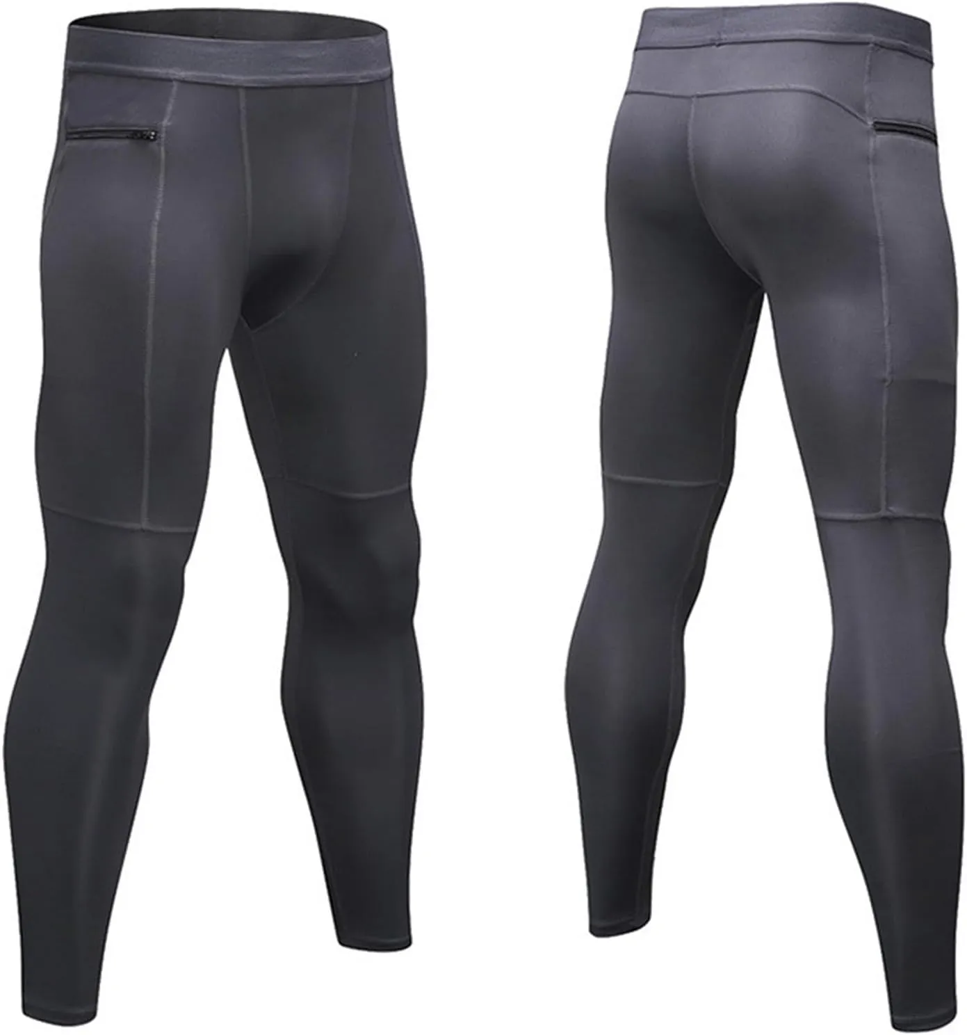 Men's Active Yoga Leggings Pants Running Dance Tights with Pockets Cycling Workout Pants Quick Dry Joggers