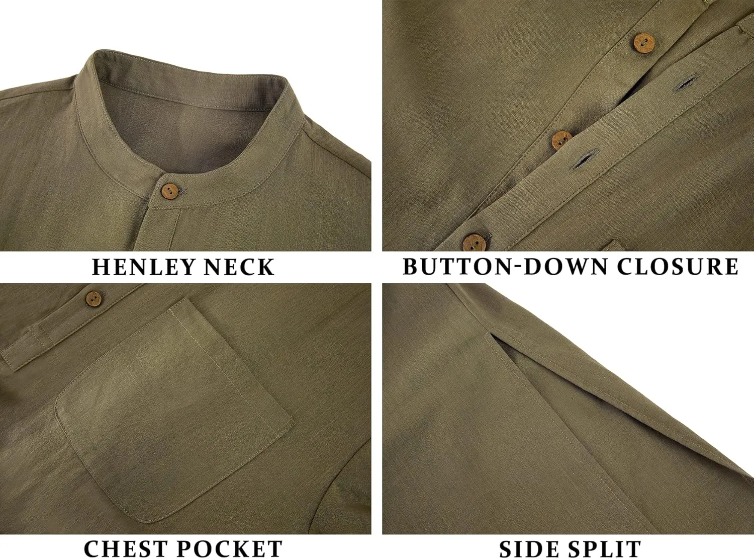 Mens Kurta Cotton Linen Henley Shirts Kaftan Short Sleeve Lounge Plain Gown Shirt