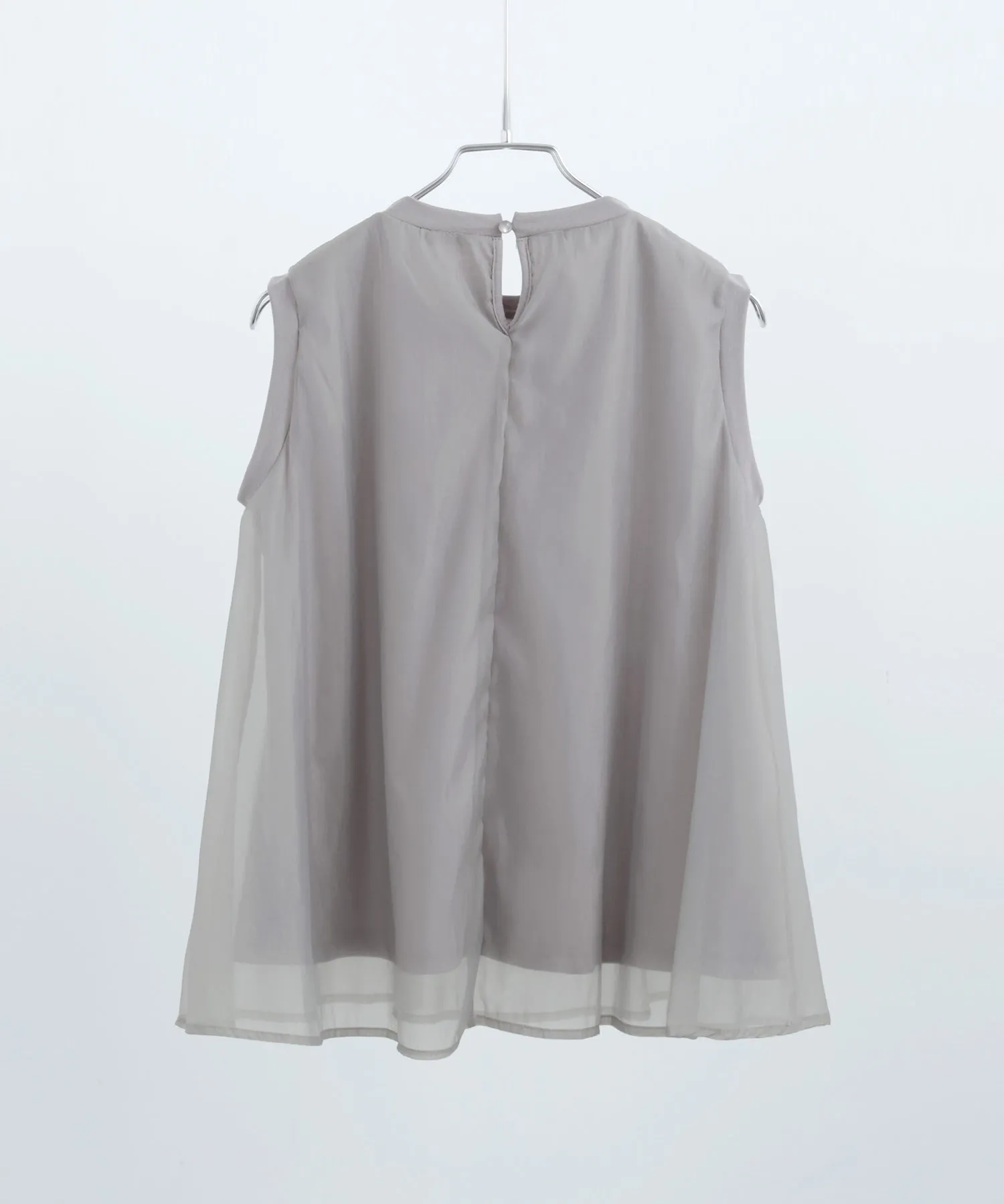 Organdie Flare No Sleeve Tops