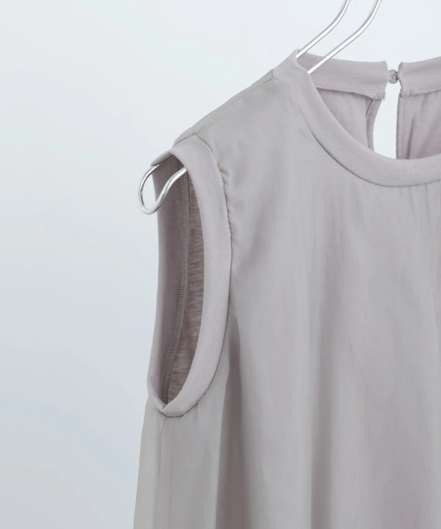 Organdie Flare No Sleeve Tops