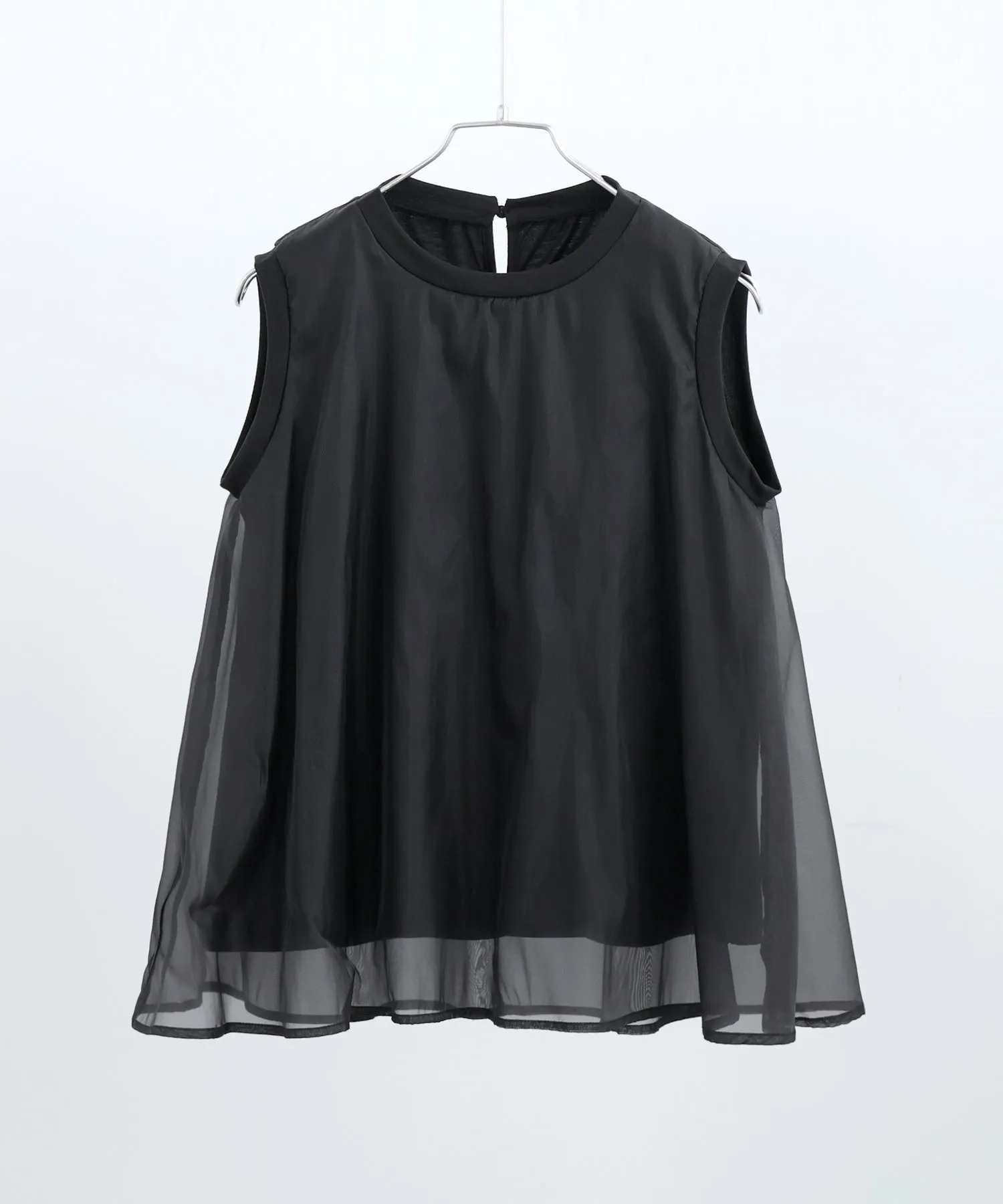 Organdie Flare No Sleeve Tops