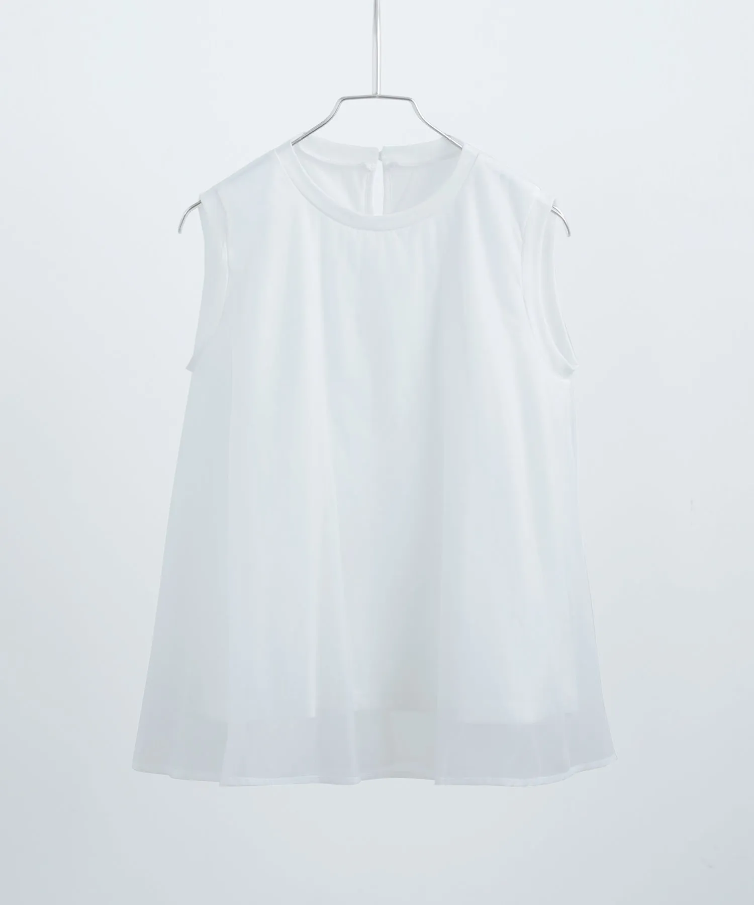 Organdie Flare No Sleeve Tops