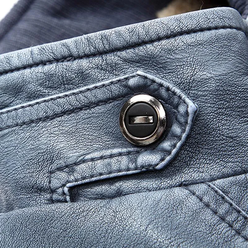 West Louis PU Leather Velvet Jacket